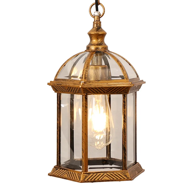 Euroselle Waterproof Garden Pendant Light Pyramid Style Outdoor Lamp