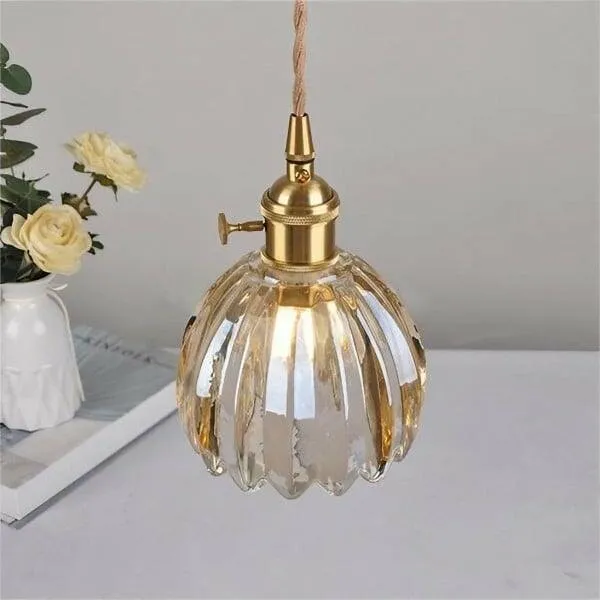 Euroselle Vintage Gleam Glass Pendants With Floral Design