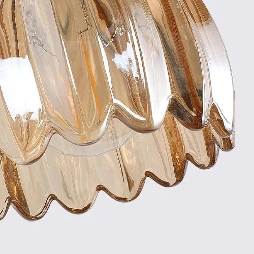 Euroselle Vintage Gleam Glass Pendants With Floral Design