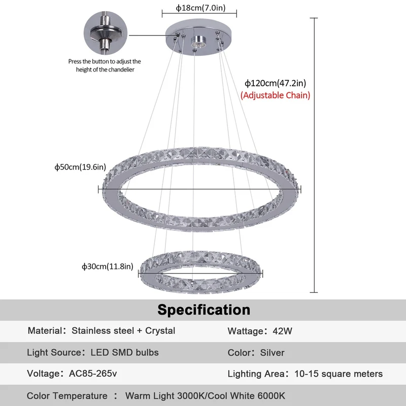 Euroselle Sierra Ring Pendant Light For Contemporary Homes