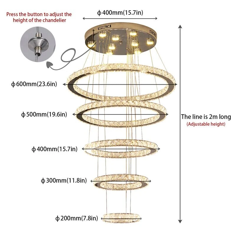 Euroselle Sierra Ring Pendant Light For Contemporary Homes