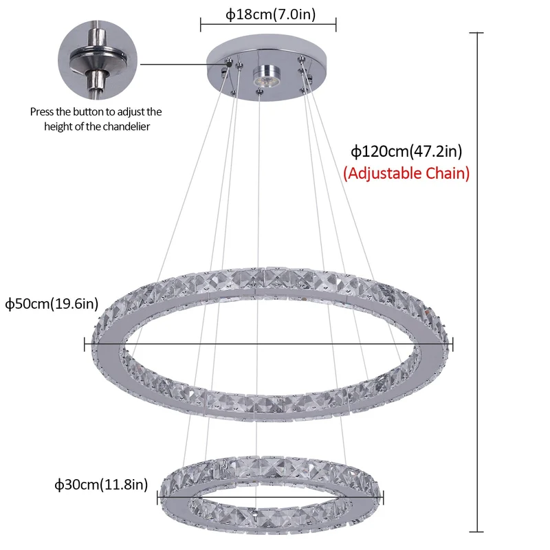 Euroselle Sierra Ring Pendant Light For Contemporary Homes
