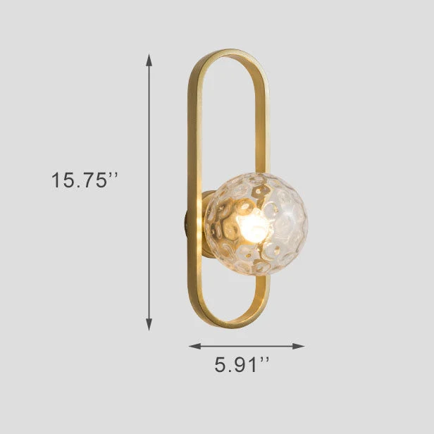 Euroselle Light Circle Modern Wall Lamp With Glass Globe And Circular Design
