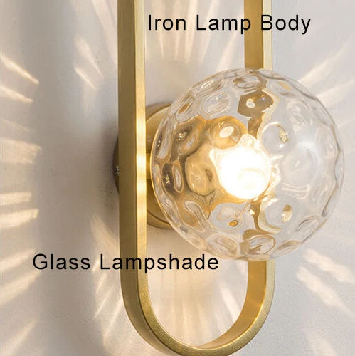 Euroselle Light Circle Modern Wall Lamp With Glass Globe And Circular Design