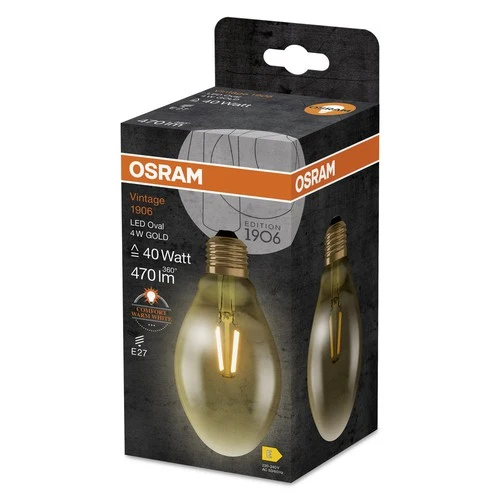 OSRAM Vintage 1906® Classic Oval Lampe, 4W, 470lm , E27