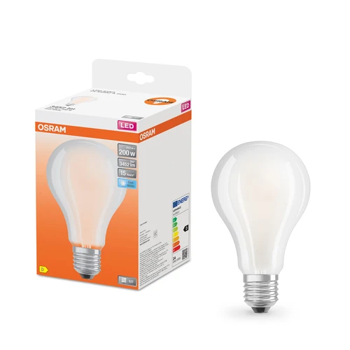 OSRAM LED-Lampe LED STAR CLASSIC A Kaltweiß 4000K 24W Ersatz für 200W matt E27