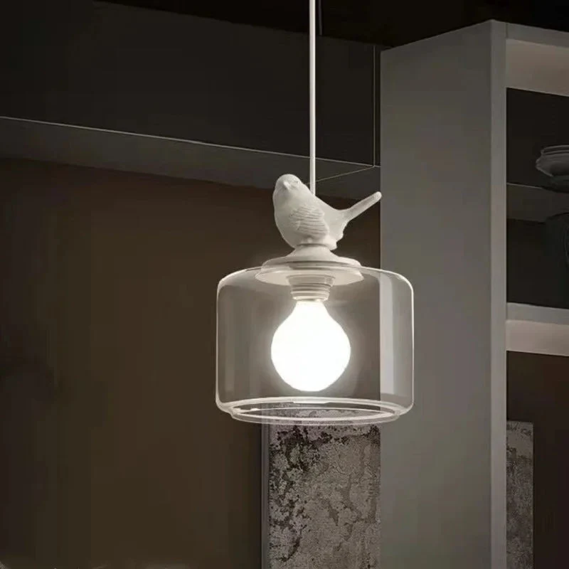 Aloria Bird Pattern Pendant Light In Natural Modern Style By Euroselle