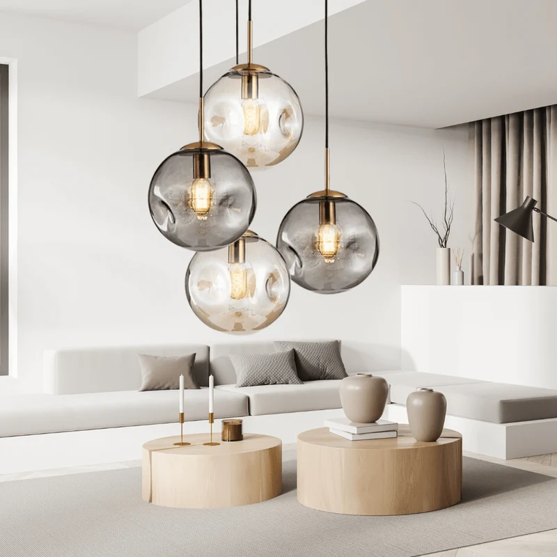 Euroselle Serene Glass Pendant Ceiling Light With Minimalist Silhouette