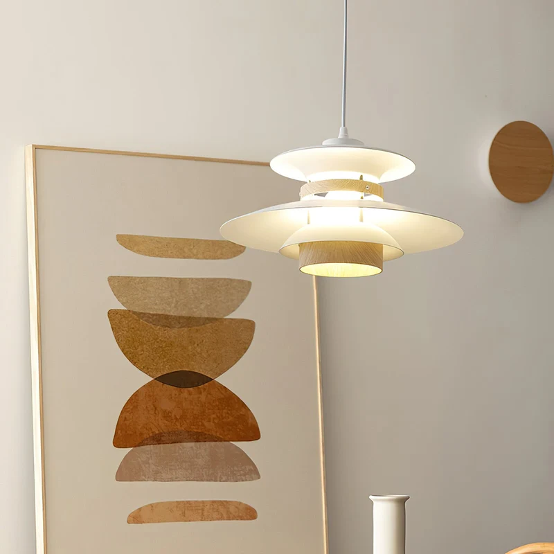 Arleston LED Pendant Light With Metal And Wood Accents By Euroselle