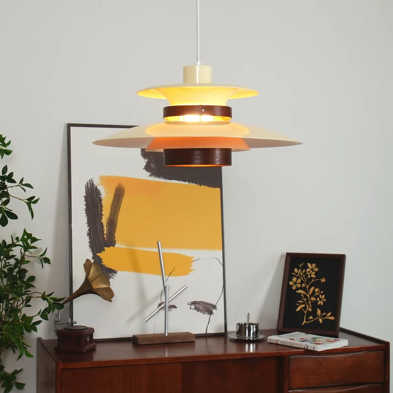 Arleston LED Pendant Light With Metal And Wood Accents By Euroselle