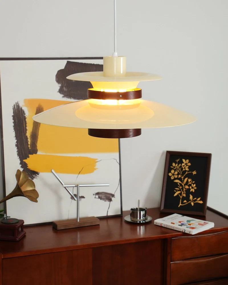 Arleston LED Pendant Light With Metal And Wood Accents By Euroselle