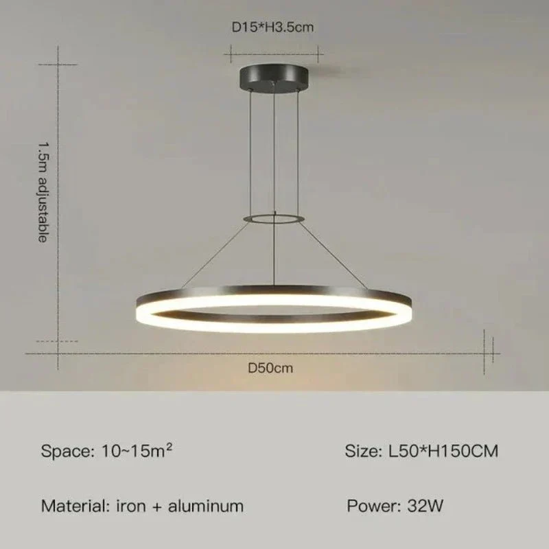 Arlena LED Pendant Light Minimal Modern Dining Fixture Euroselle
