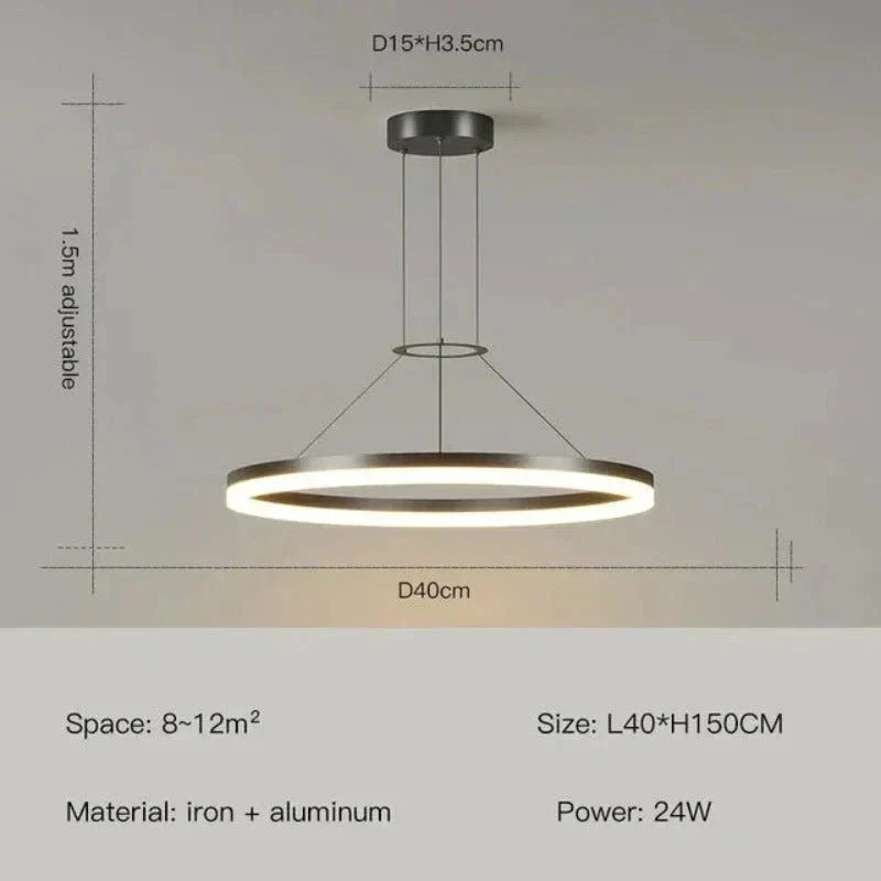 Arlena LED Pendant Light Minimal Modern Dining Fixture Euroselle