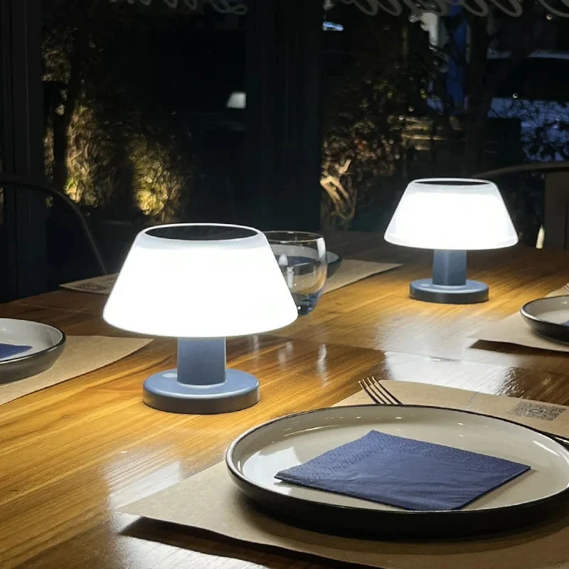 Solari Lamp Solar Powered Table Lamp Euroselle IP65 Waterproof Indoor Outdoor Wireless Rechargeable