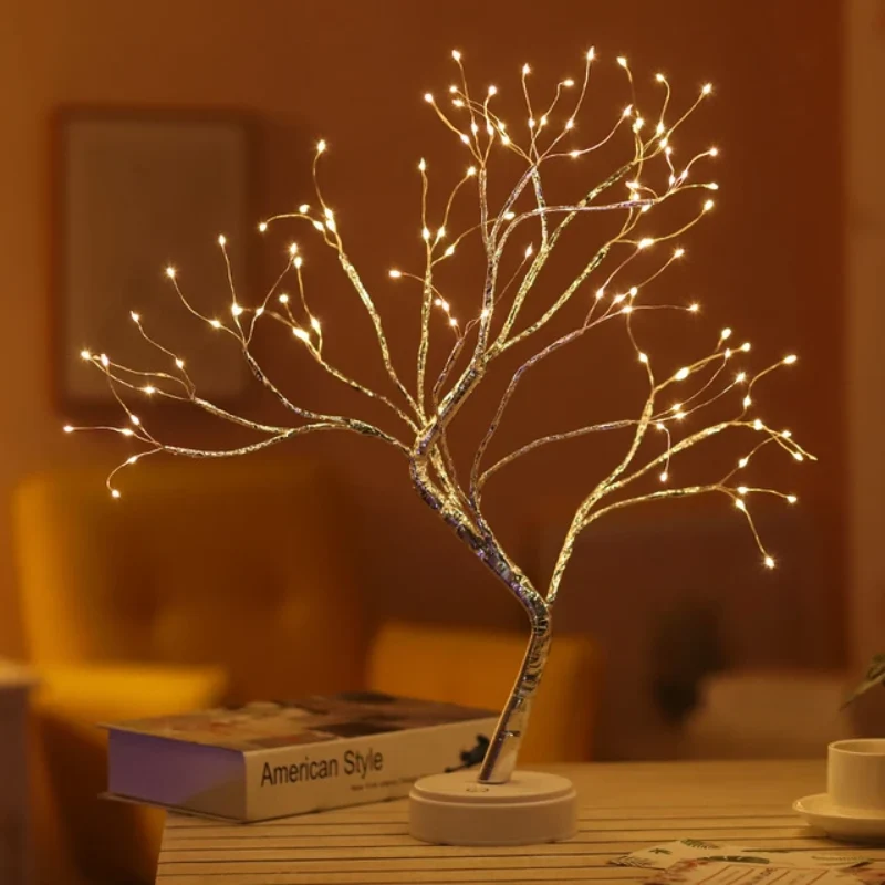 Fairy Tree Lamp By Euroselle — Cozy Warm White Light With 108 Glittering Drops Or 36 Shining Pearls