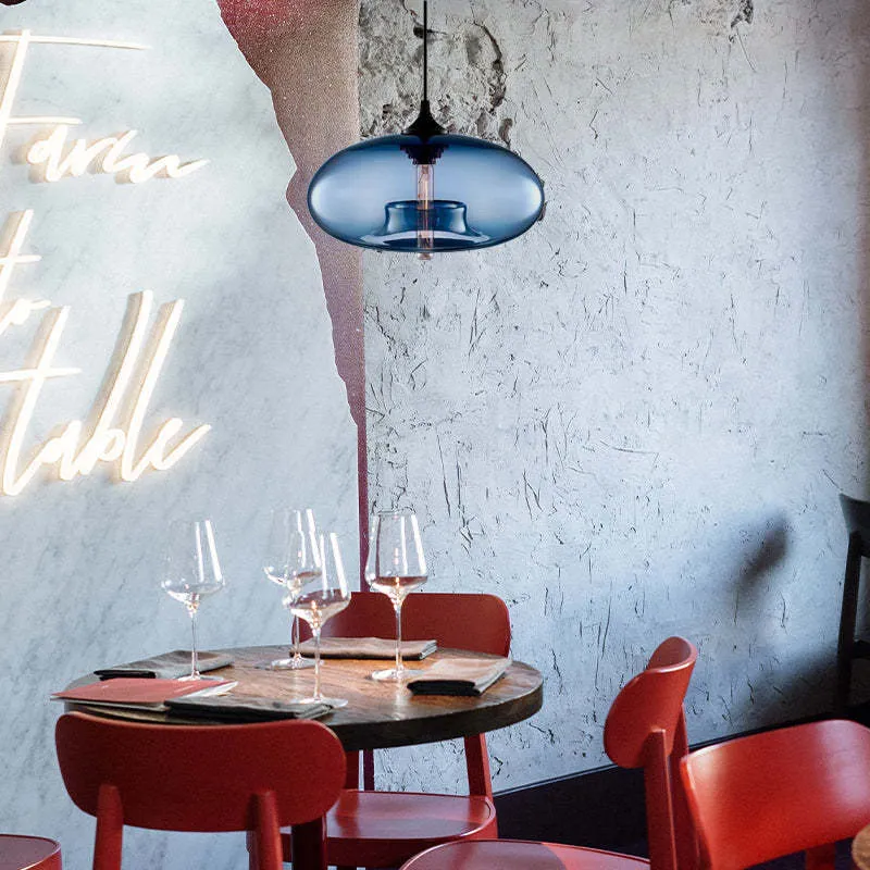 Lumeria Glass LED Pendant Light In Multiple Colors For Home By Euroselle