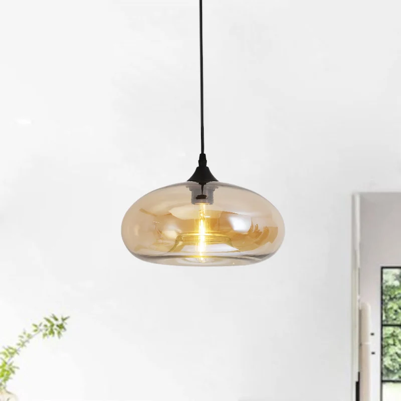 Lumeria Glass LED Pendant Light In Multiple Colors For Home By Euroselle