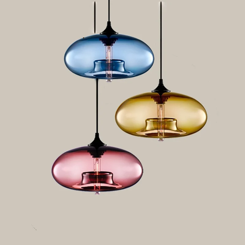 Lumeria Glass LED Pendant Light In Multiple Colors For Home By Euroselle