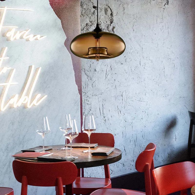Lumeria Glass LED Pendant Light In Multiple Colors For Home By Euroselle