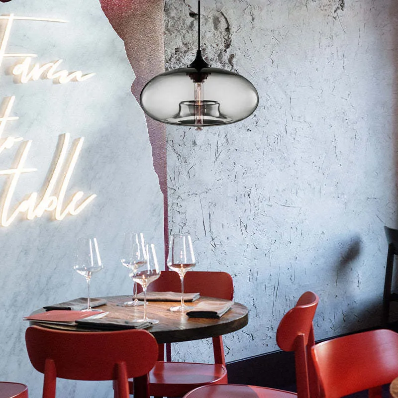 Lumeria Glass LED Pendant Light In Multiple Colors For Home By Euroselle