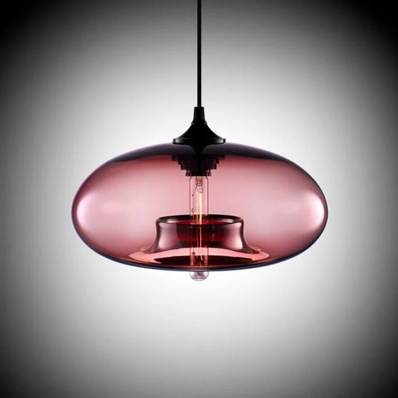 Lumeria Glass LED Pendant Light In Multiple Colors For Home By Euroselle