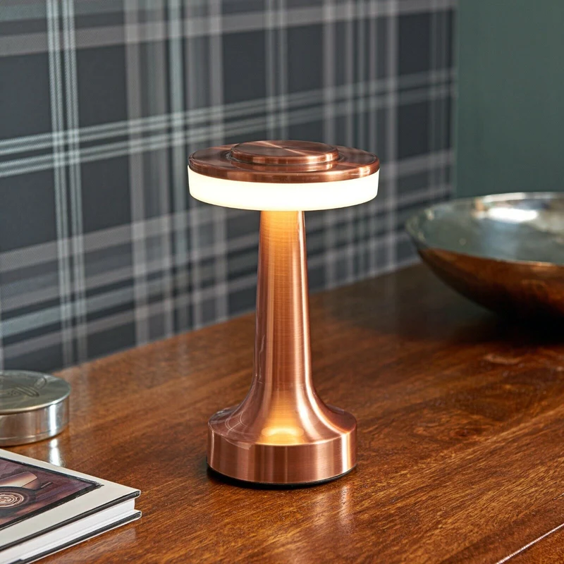 Euroselle Retro Bar Table Lamp Chrome Finish For Modern Spaces