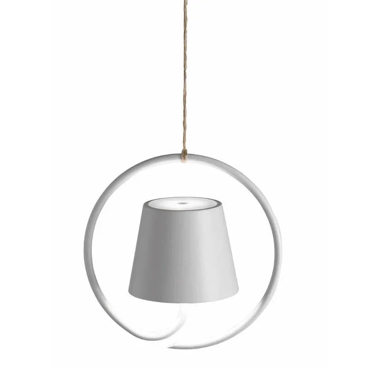 Nerida Sculptural Black Ring Ceiling Pendant By Euroselle
