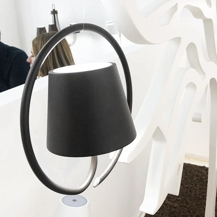 Nerida Sculptural Black Ring Ceiling Pendant By Euroselle
