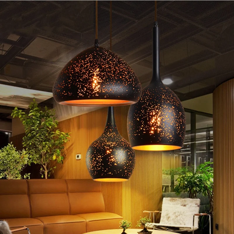 Euroselle Industrial Starry Warm Pendant Lamp Fixture