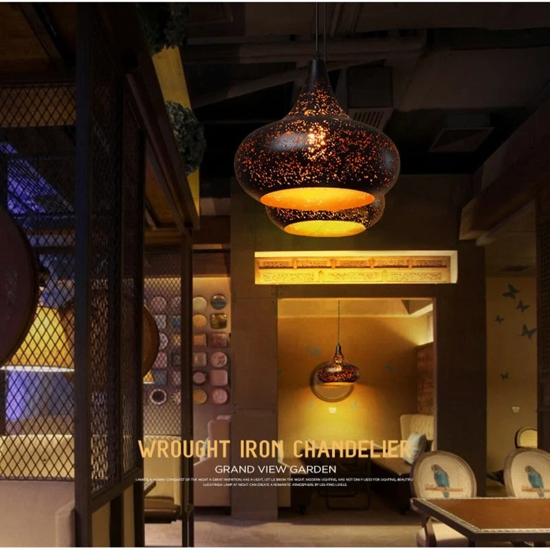 Euroselle Industrial Starry Warm Pendant Lamp Fixture