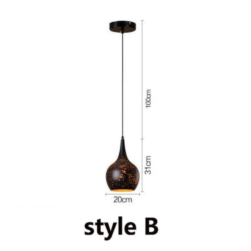 Euroselle Industrial Starry Warm Pendant Lamp Fixture