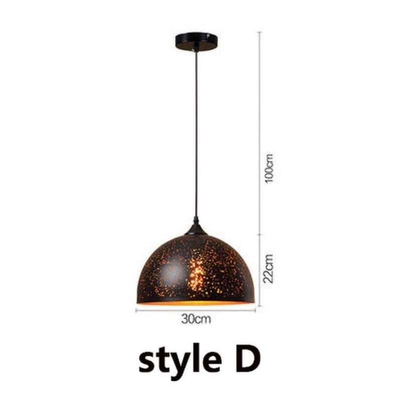 Euroselle Industrial Starry Warm Pendant Lamp Fixture