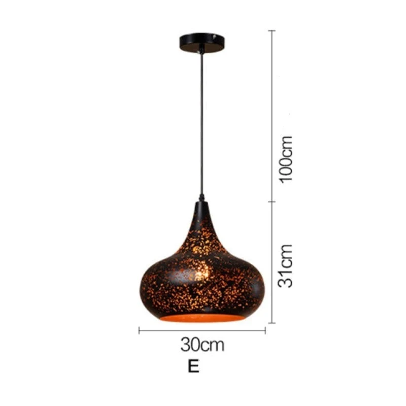 Euroselle Industrial Starry Warm Pendant Lamp Fixture
