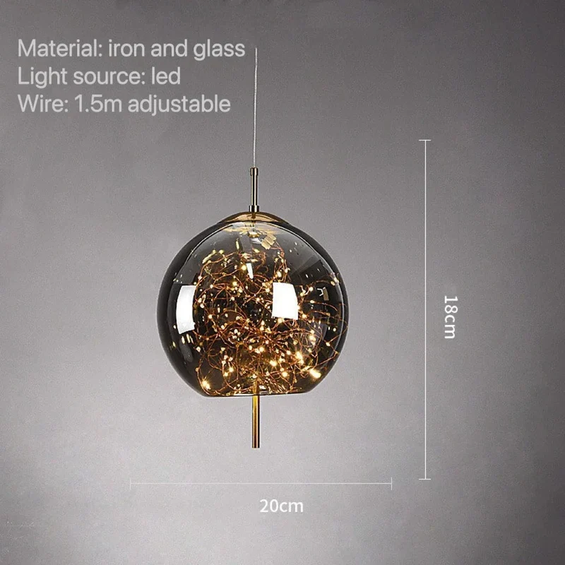 Twilight Spark Pendant Lamp Euroselle Lighting Fixture