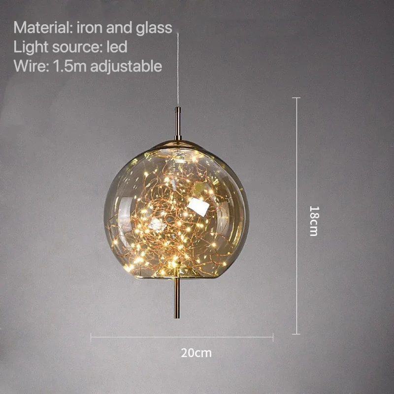 Twilight Spark Pendant Lamp Euroselle Lighting Fixture