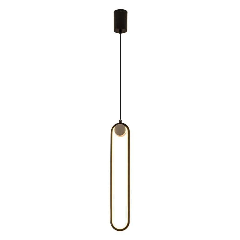 Lineage LED Pendant Lights by Euroselle Black Sleek Modern Ceiling Fixture