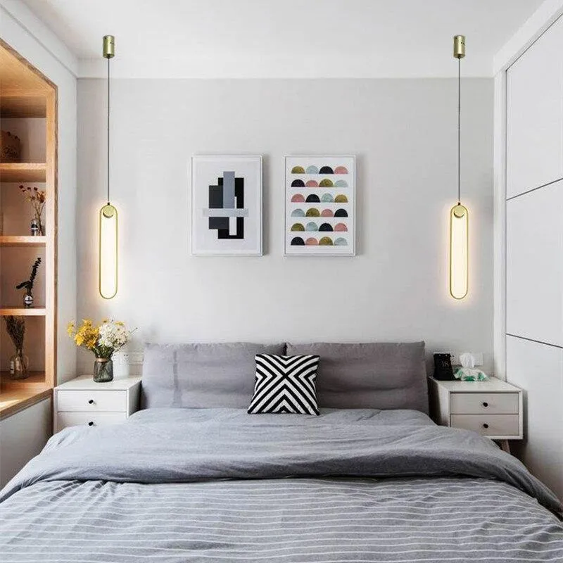 Lineage LED Pendant Lights by Euroselle Black Sleek Modern Ceiling Fixture