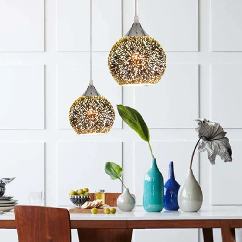Twilight Pendant Light By Euroselle Starry Eco-Friendly Glass Stone