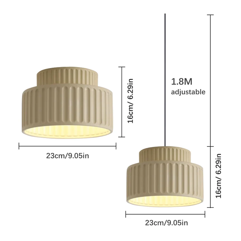 Thomas Pendants By Euroselle - Nordic Cream Modern Pendant Light