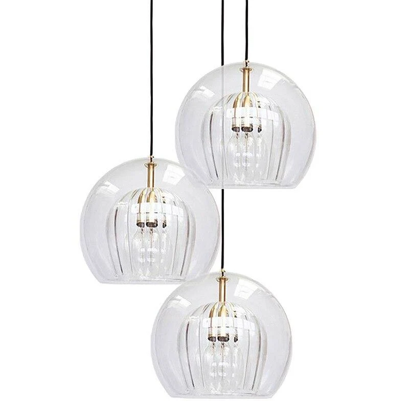 Euroselle Double Glass LED Pendant Light Transparent