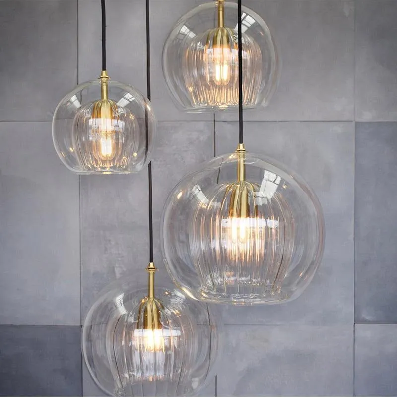 Euroselle Double Glass LED Pendant Light Transparent