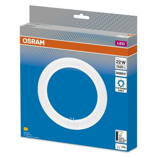 OSRAM LED TUBE T9C EM 22, 11W, 1320lm, 6500K , Tageslichtweiß