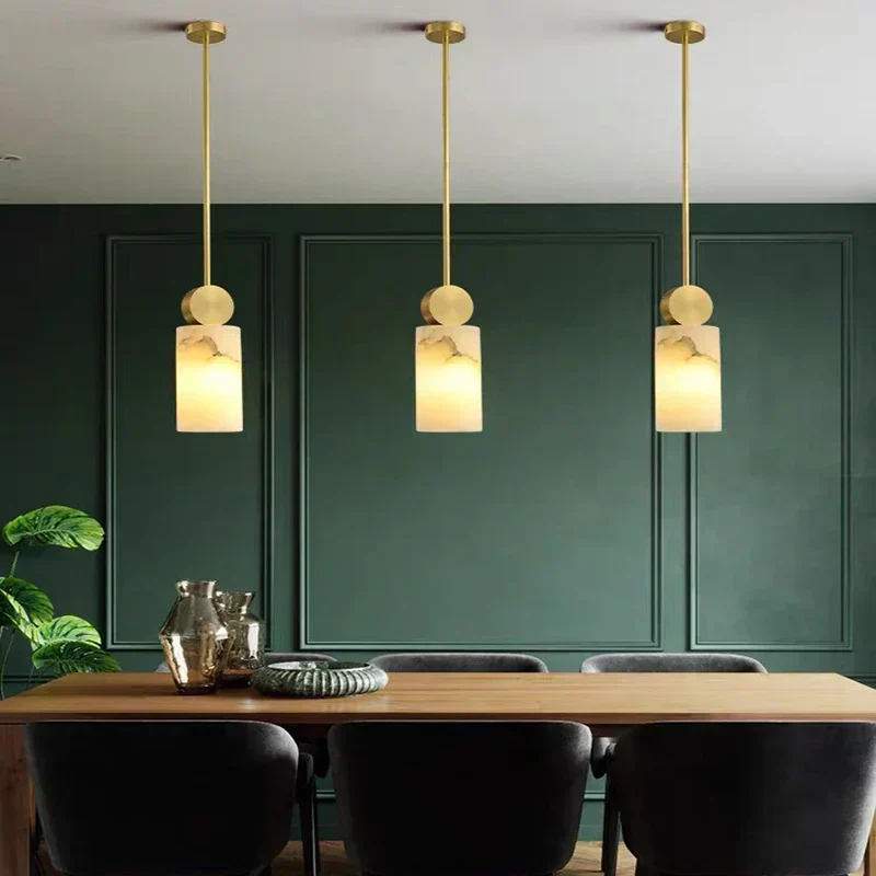Nordic Trafalgar Marble Copper LED Pendant Lights By Euroselle