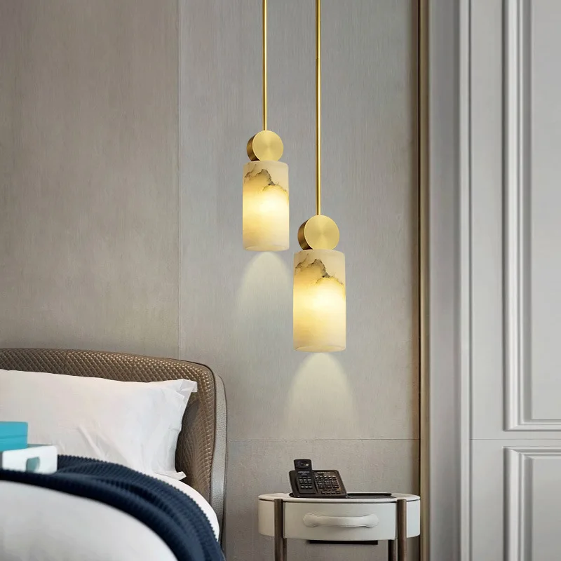 Nordic Trafalgar Marble Copper LED Pendant Lights By Euroselle