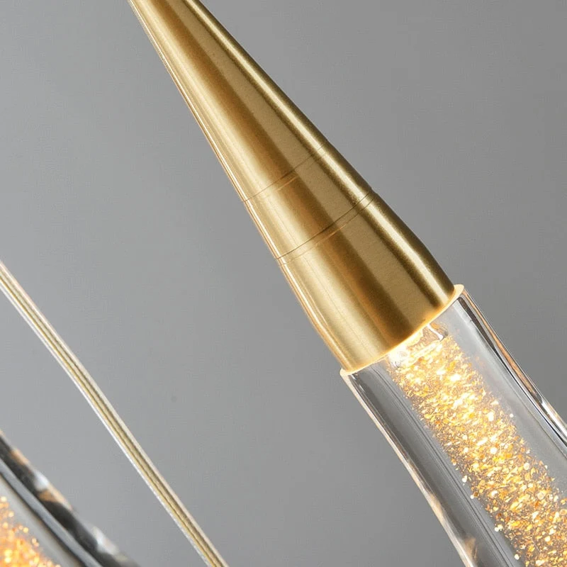 Euroselle Waterdrop Fire Crystal Pendant Light Fixture