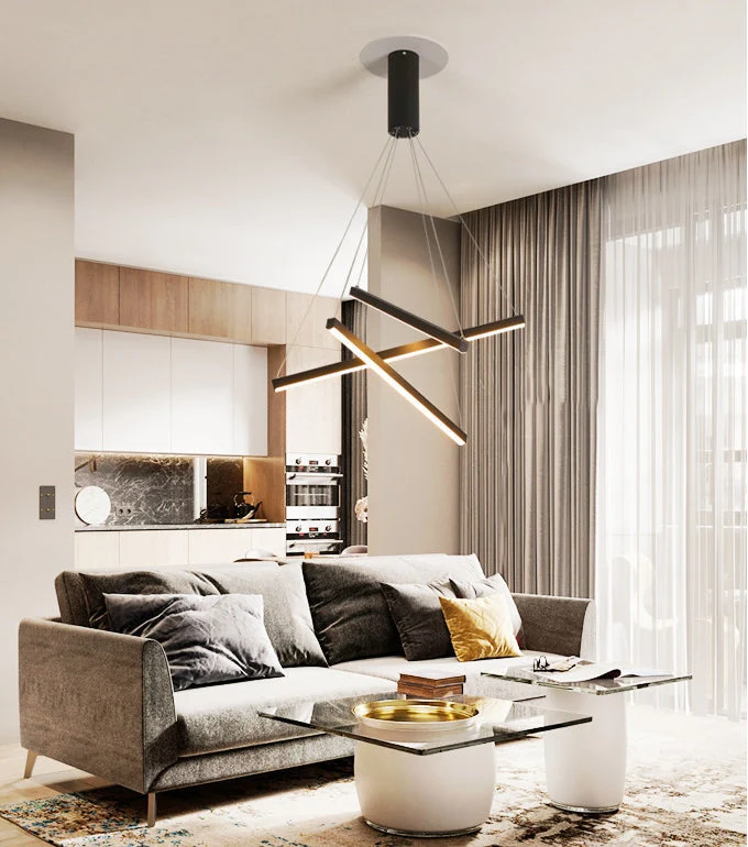 Nuvella Modern LED Pendant Light Dimmable With Remote By Euroselle