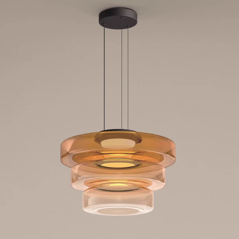 Lumineo LED Glass Pendant Light For Kitchen Island By Euroselle