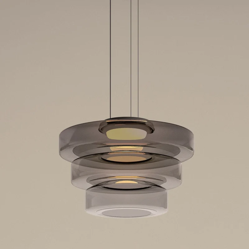 Lumineo LED Glass Pendant Light For Kitchen Island By Euroselle
