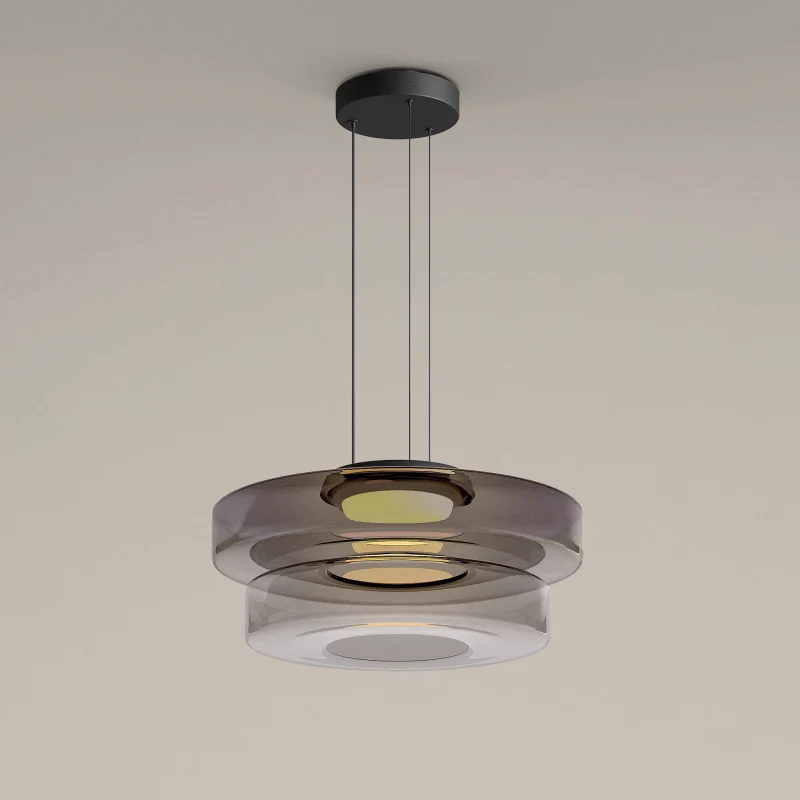 Lumineo LED Glass Pendant Light For Kitchen Island By Euroselle