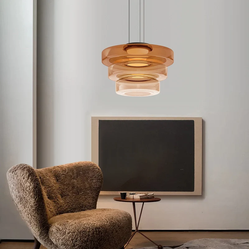 Lumineo LED Glass Pendant Light For Kitchen Island By Euroselle